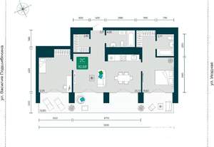 2-к квартира, вторичка, 93м2, 17/17 этаж