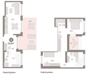 2-к квартира, вторичка, 112м2, 8/8 этаж