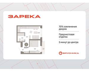 1-к квартира, вторичка, 34м2, 10/25 этаж