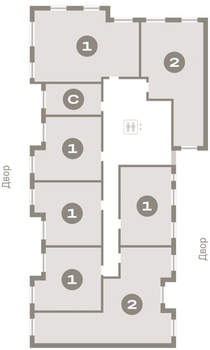 1-к квартира, вторичка, 77м2, 7/11 этаж