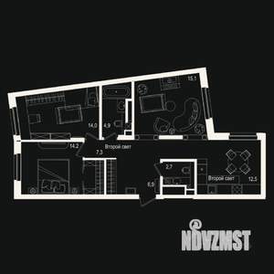 2-к квартира, вторичка, 78м2, 6/7 этаж