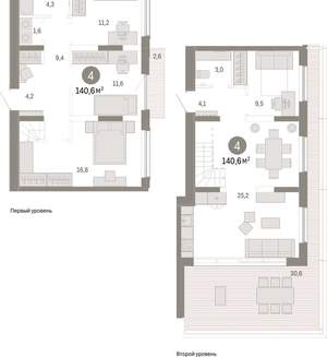 4-к квартира, вторичка, 141м2, 6/17 этаж