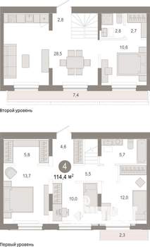 4-к квартира, вторичка, 114м2, 6/7 этаж