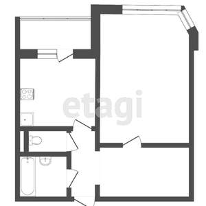 1-к квартира, вторичка, 43м2, 9/10 этаж