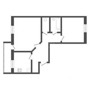 2-к квартира, вторичка, 66м2, 9/9 этаж