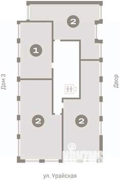 2-к квартира, вторичка, 83м2, 6/8 этаж