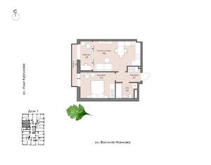 2-к квартира, вторичка, 45м2, 9/24 этаж