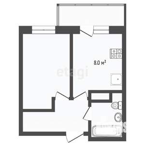 1-к квартира, вторичка, 31м2, 18/19 этаж