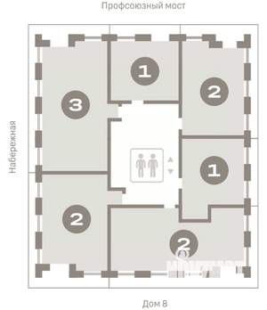 1-к квартира, вторичка, 46м2, 6/9 этаж