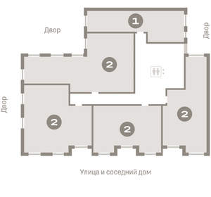 1-к квартира, вторичка, 53м2, 3/11 этаж