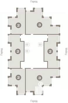 2-к квартира, вторичка, 63м2, 23/25 этаж