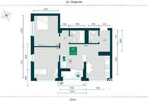 2-к квартира, вторичка, 67м2, 5/8 этаж