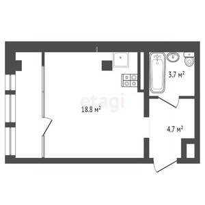 Студия квартира, вторичка, 32м2, 9/16 этаж